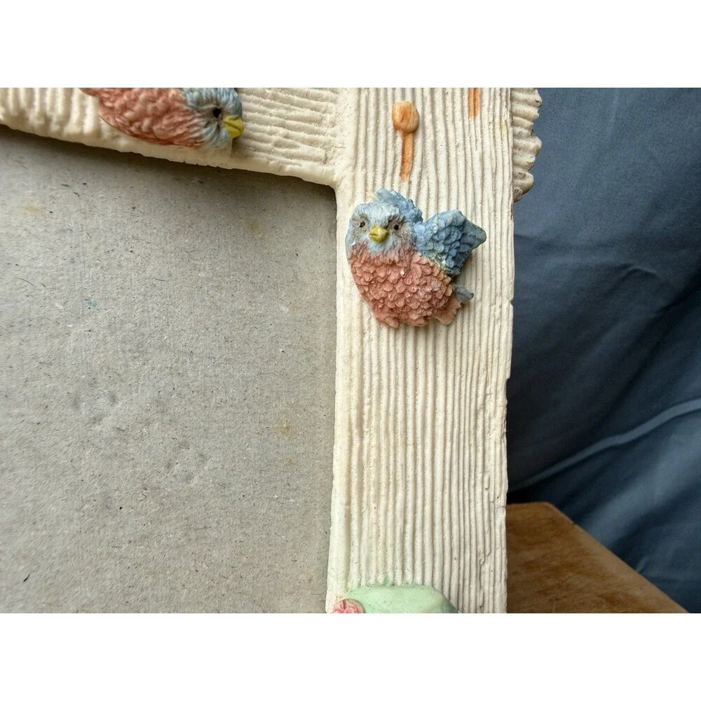3D Teddy Bears Gardening Table Top 3.5” X 5” Picture Frame Resin Colorful